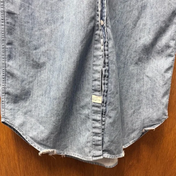 Frank & Eileen Rory Maxi Long Shirtdress Dress Famous Denim Blue Medium - Picture 10 of 16